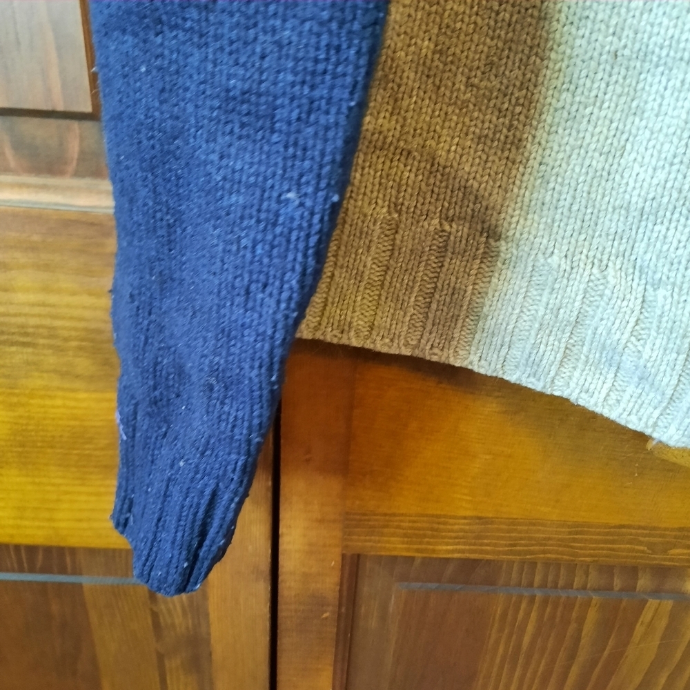 Vintage Y2K Abercrombie & Fitch Lambswool Blend Zip Up Knit Cardigan Sweater XL - Picture 7 of 10